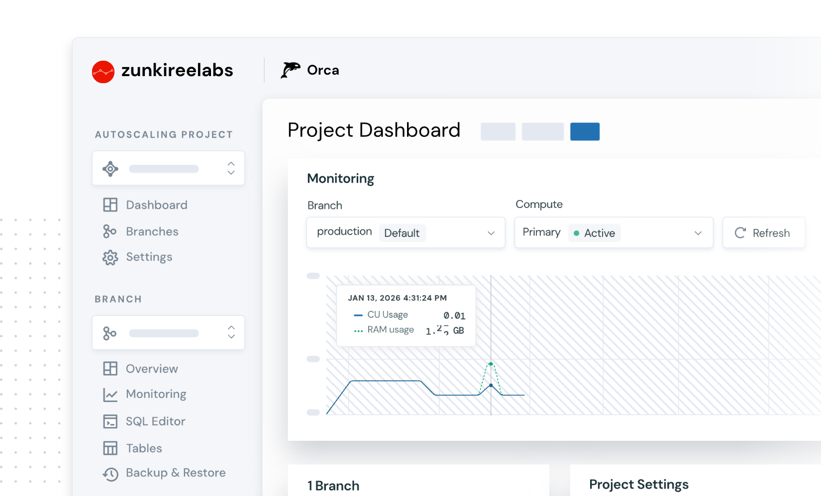 Orca Platform Dashboard - AI Infrastructure Management